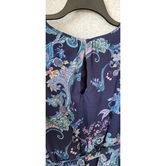 Roz & Ali Womens Sleeveless Multi-Color Dress Size 10 Fairy Flowy - Picture 10 of 16